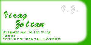 virag zoltan business card
